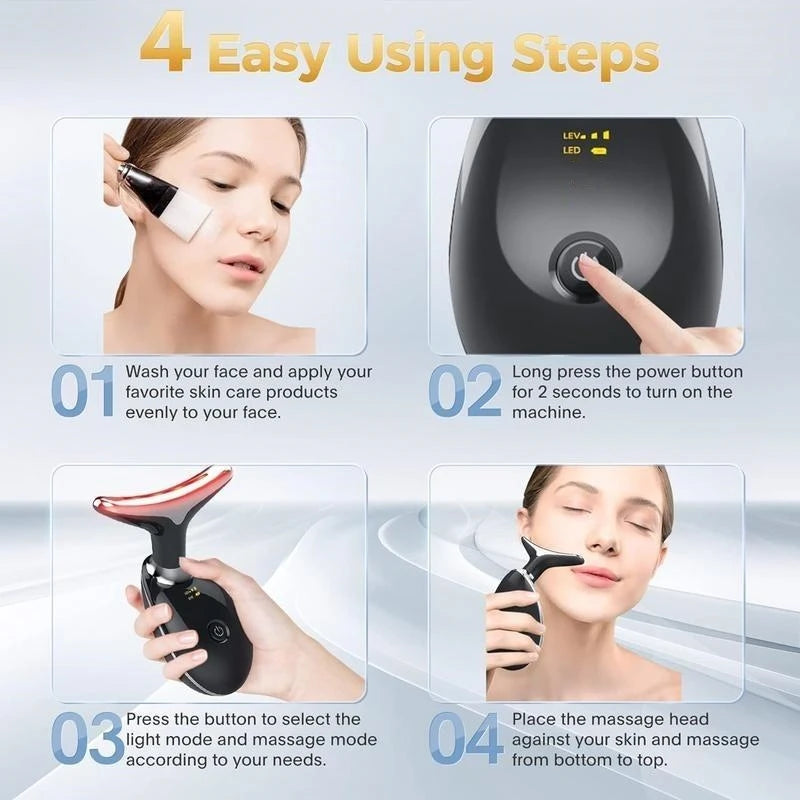 LED Vibrating Neck & Face Massager