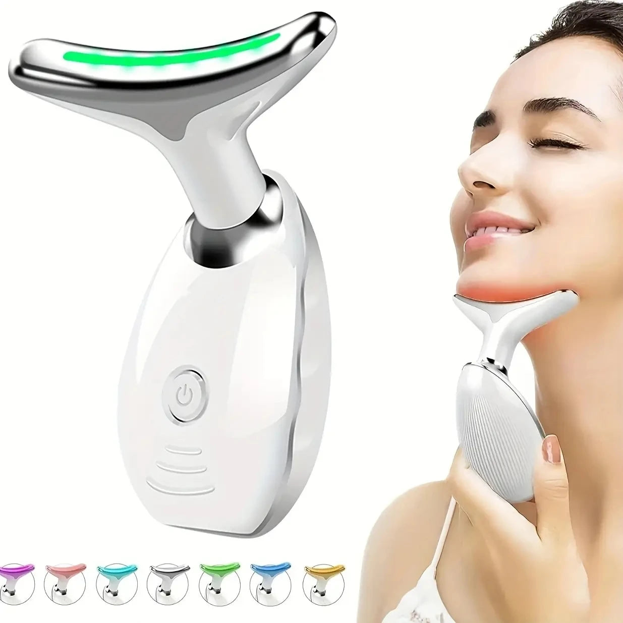 7LED Color Vibrating Neck Device Beauty Gift